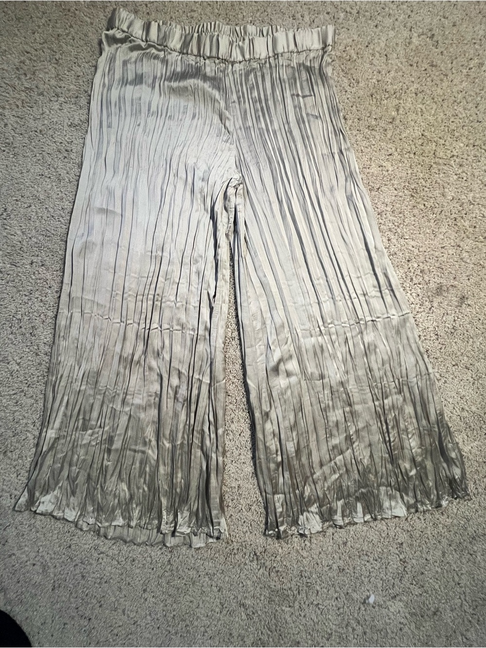 J Jill Pleated Wide-Leg Satin Pants